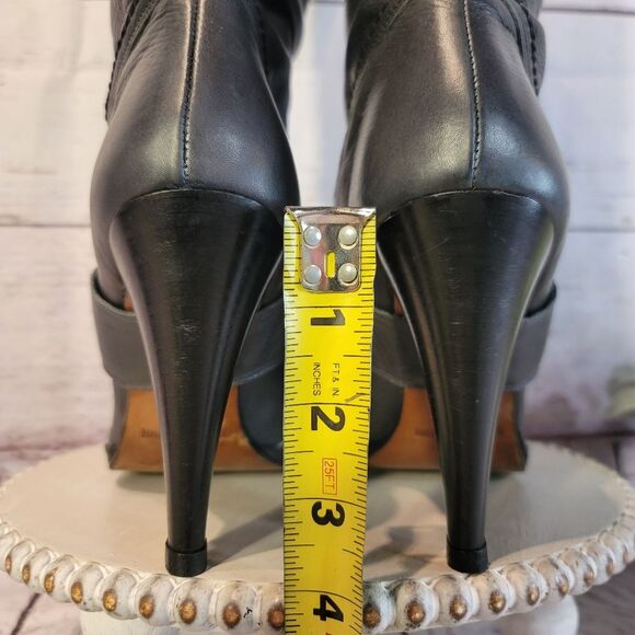 True Religion Women's Charcoal Gray Below The Knee Design & Stiletto Heel Boots - Picture 8 of 12